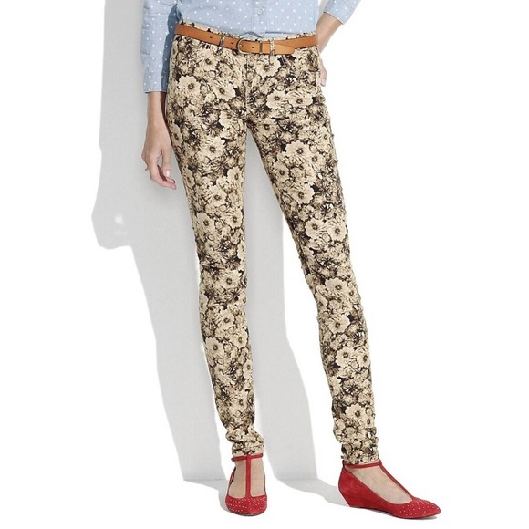 Madewell Skinny Skinny Cords Corduroy Pants in Photoflower Women’s Size 27 - Picture 3 of 16